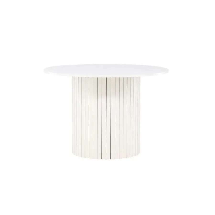 Fjôrd Eettafel Rond Wit 110cm - Fineer - Scandinavisch - Tafel Härön