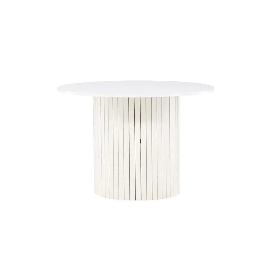 Fjôrd Eettafel Rond Wit 110cm - Fineer - Scandinavisch - Tafel Härön