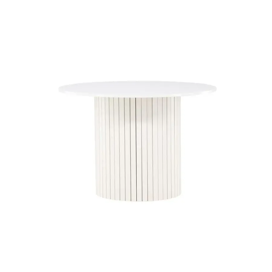 Fjôrd Eettafel Rond Wit 110cm - Fineer - Scandinavisch - Tafel Härön