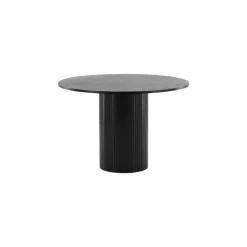 Ronde Eettafels-Fjôrd Eettafel Rond Zwart 110cm - Fineer - Scandinavisch