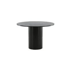 Ronde Eettafels-Fjôrd Eettafel Rond Zwart 110cm - Fineer - Scandinavisch