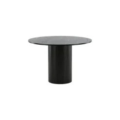 Ronde Eettafels-Fjôrd Eettafel Rond Zwart 110cm - Fineer - Scandinavisch