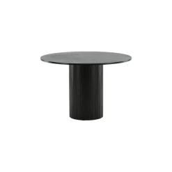 Ronde Eettafels-Fjôrd Eettafel Rond Zwart 110cm - Fineer - Scandinavisch