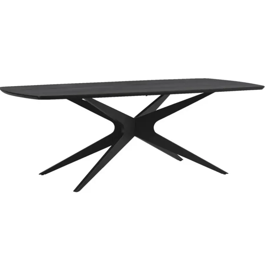 Leen Bakker Eettafel Suzanne - zwart - 200x90 cm