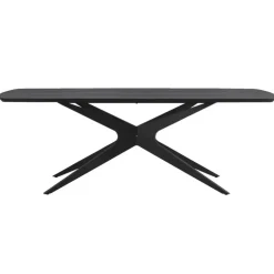 Leen Bakker Eettafel Suzanne - zwart - 200x90 cm