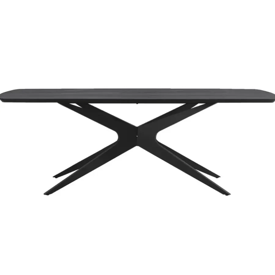 Leen Bakker Eettafel Suzanne - zwart - 200x90 cm
