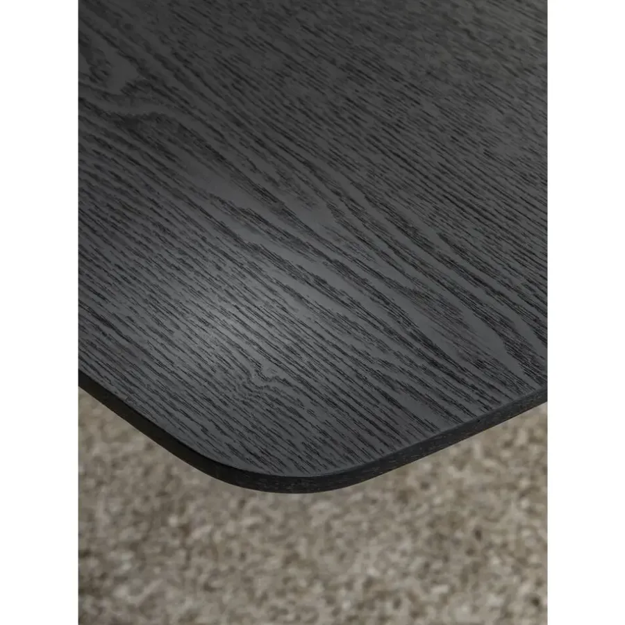 Leen Bakker Eettafel Suzanne - zwart - 200x90 cm