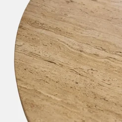 Ronde Eettafels-Giga Meubel Eettafel Travertin Ø150cm - Japandi Stijl - Tafel Lucio