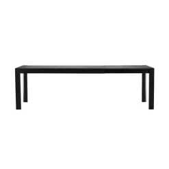 Fjôrd Eettafel Uitschuifbaar - Zwart Eikenhout - 170x95x75cm - Slider