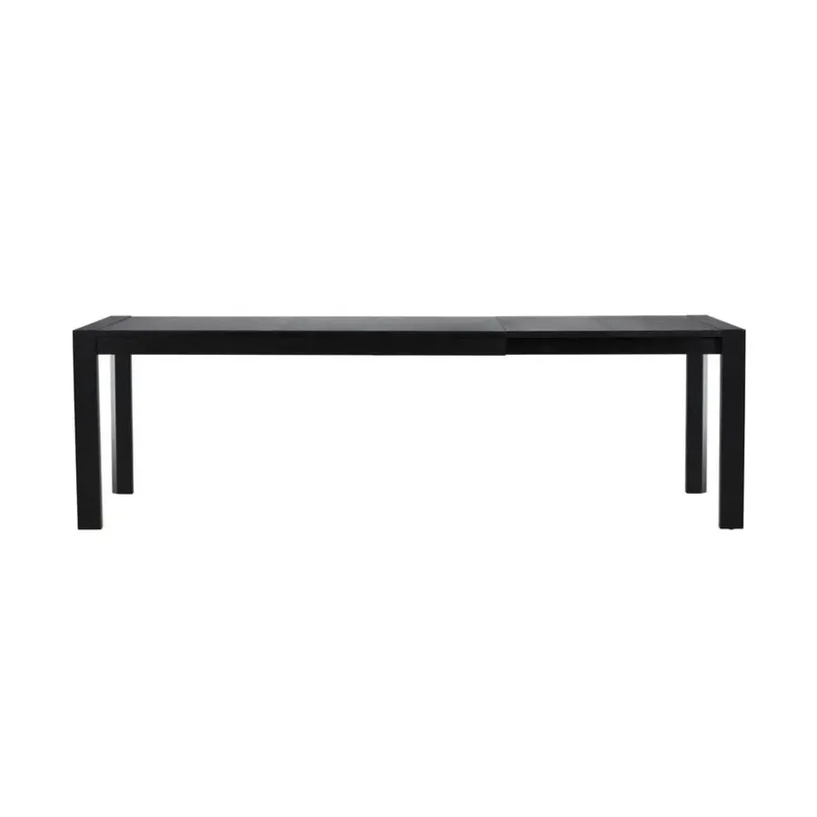 Fjôrd Eettafel Uitschuifbaar - Zwart Eikenhout - 170x95x75cm - Slider