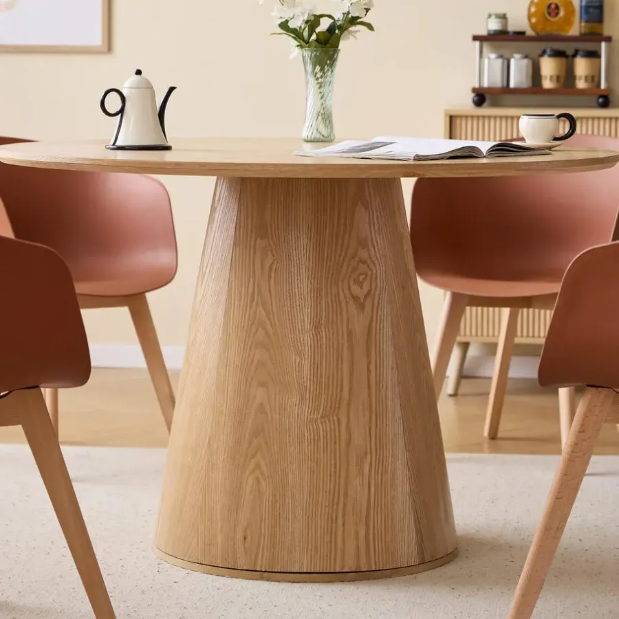 Houten Eettafels-Nordlys Eettafel voor 6 personen Rond Hout