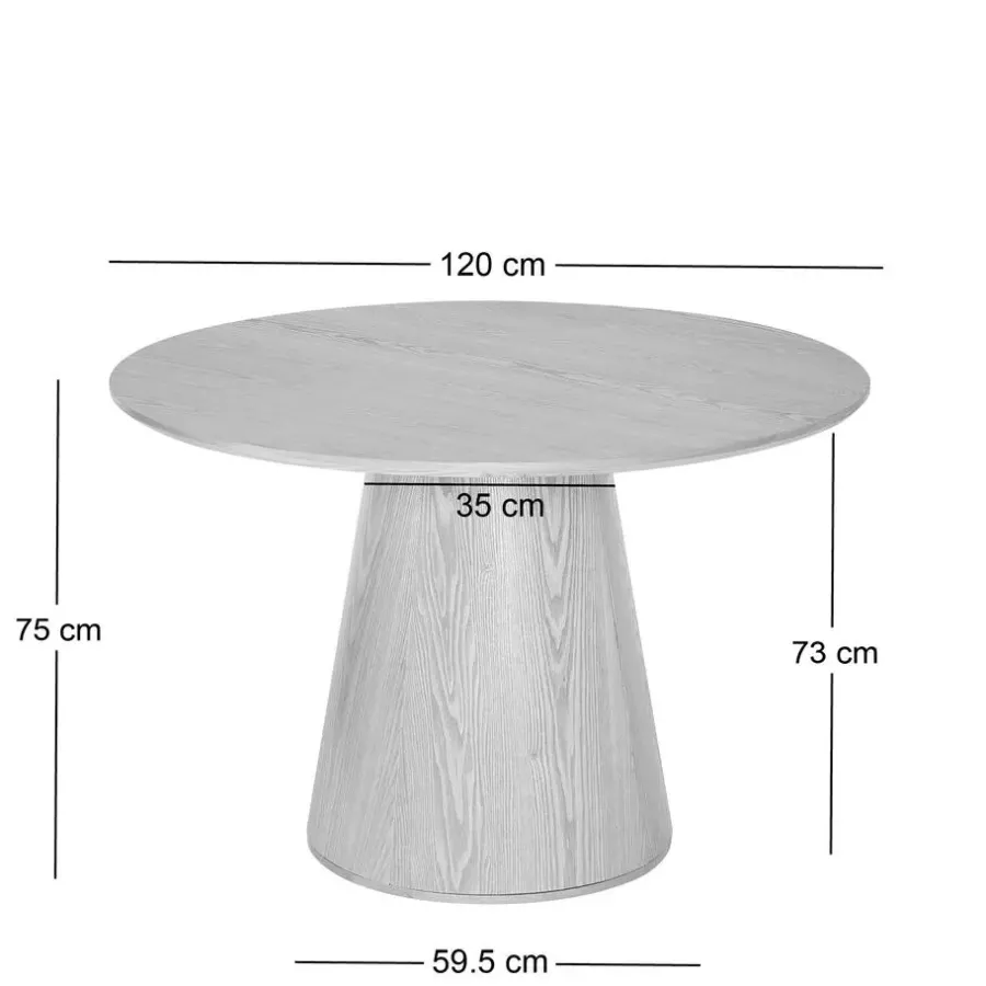 Houten Eettafels-Nordlys Eettafel voor 6 personen Rond Hout