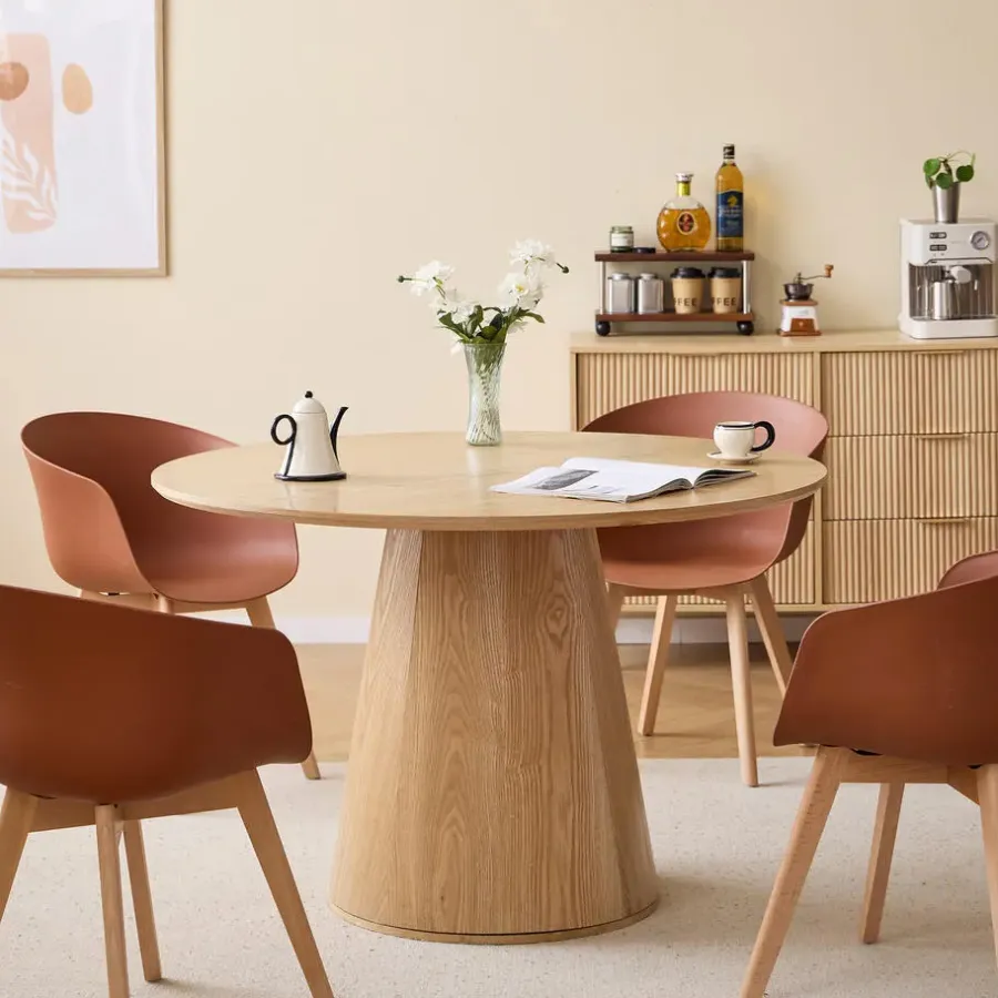 Houten Eettafels-Nordlys Eettafel voor 6 personen Rond Hout