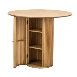 Houten Eettafels|Ronde Eettafels-Nordlys Eettafel voor 4 personen van massief grenen D90