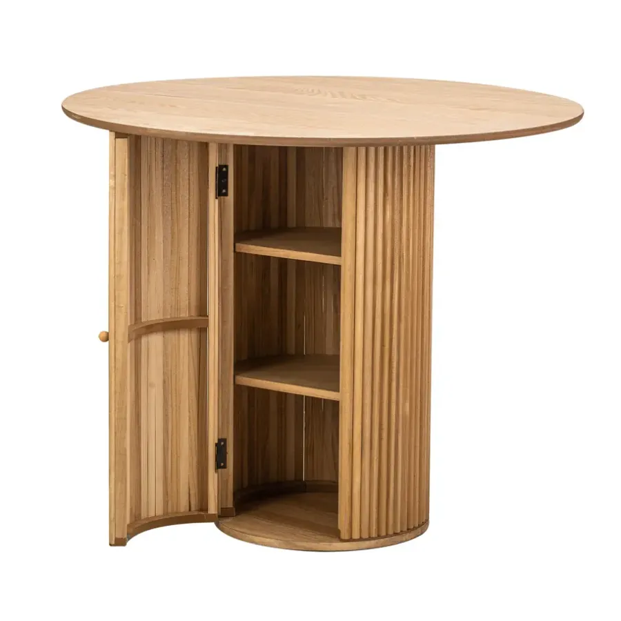 Houten Eettafels|Ronde Eettafels-Nordlys Eettafel voor 4 personen van massief grenen D90