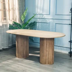 Houten Eettafels-Nordlys Eettafel voor 6 personen van massief grenen D120