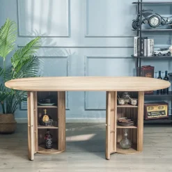 Houten Eettafels-Nordlys Eettafel voor 6 personen van massief grenen D120