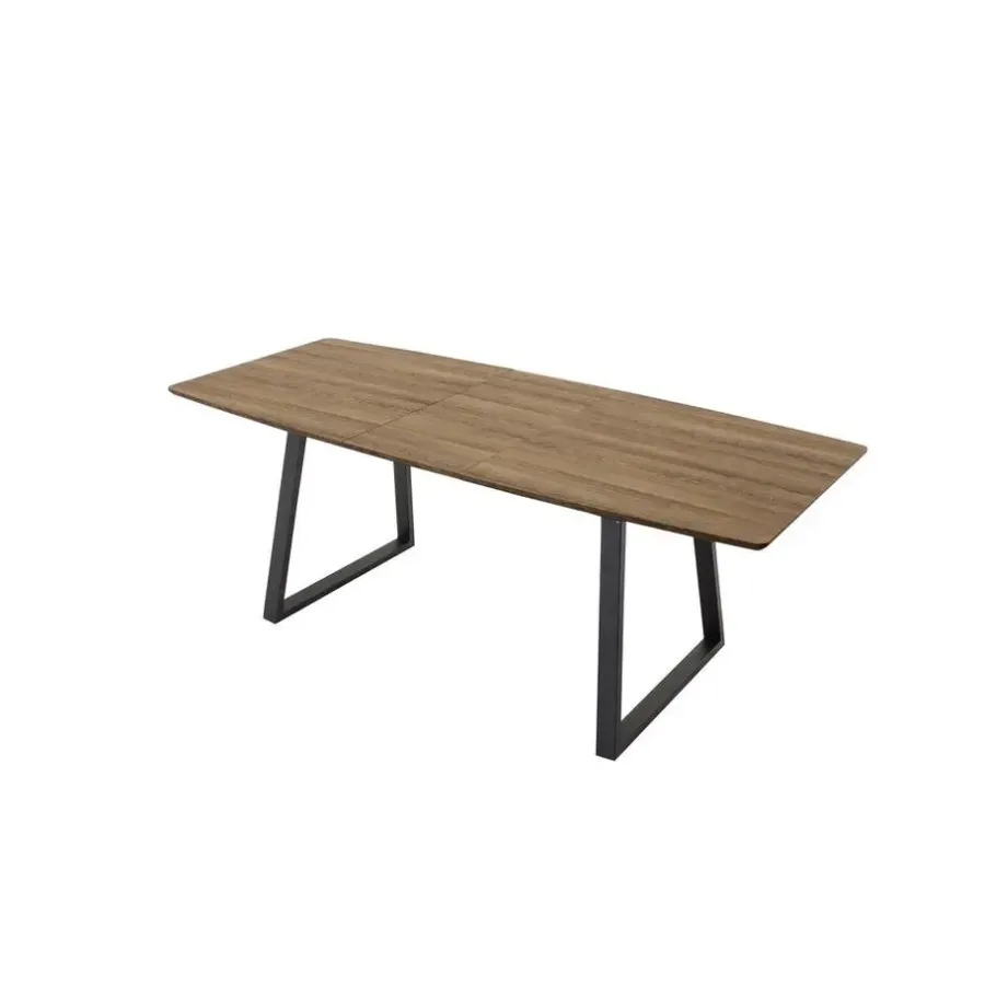 Industriële Eettafels-Fjôrd Eettafel Walnoot Hout Uitschuifbaar - 160x85x75cm - Inca