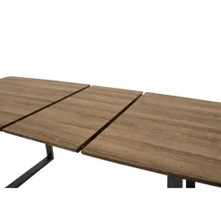 Industriële Eettafels-Fjôrd Eettafel Walnoot Hout Uitschuifbaar - 160x85x75cm - Inca