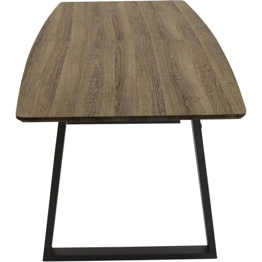 Industriële Eettafels-Fjôrd Eettafel Walnoot Hout Uitschuifbaar - 160x85x75cm - Inca