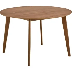 Ronde Eettafels-Giga Living Eettafel Walnoot Rond - 105x105x76cm - Levi