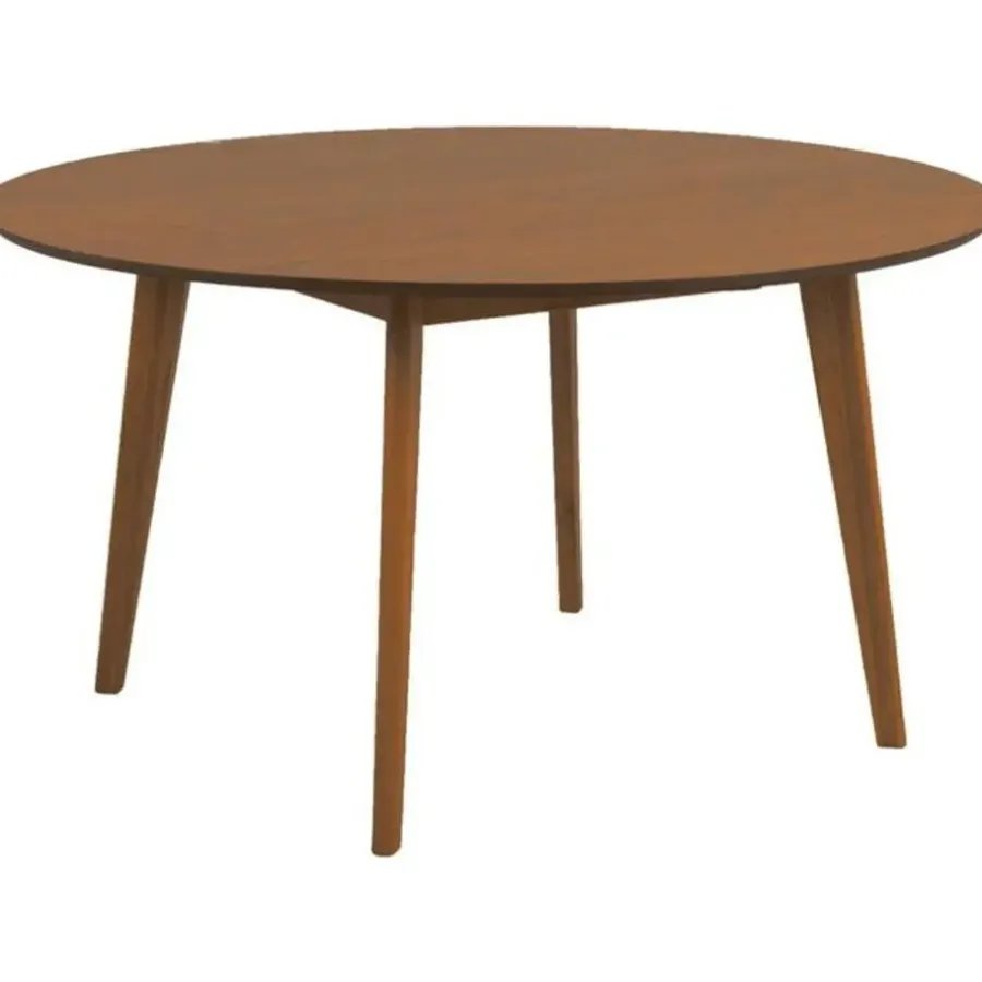 Ronde Eettafels-Giga Living Eettafel Walnoot Rond - 140x140x76cm - Levi