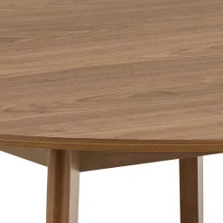 Ronde Eettafels-Giga Living Eettafel Walnoot Rond - 140x140x76cm - Levi
