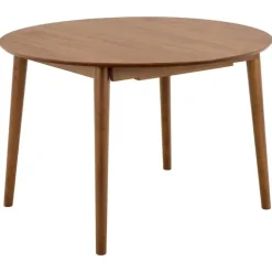 Ronde Eettafels-Giga Living Eettafel Walnoot Uitschuifbaar - 154x115x75 cm - Gradje
