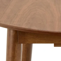 Ronde Eettafels-Giga Living Eettafel Walnoot Uitschuifbaar - 154x115x75 cm - Gradje