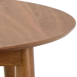 Ronde Eettafels-Giga Living Eettafel Walnoot Uitschuifbaar - 154x115x75 cm - Gradje