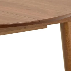 Ronde Eettafels-Giga Living Eettafel Walnoot Uitschuifbaar - 154x115x75 cm - Gradje