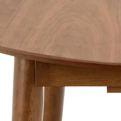 Ronde Eettafels-Giga Living Eettafel Walnoot Uitschuifbaar - 154x115x75 cm - Gradje