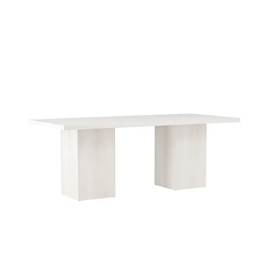 Fjôrd Eettafel Whitewash Hout - 200x90x75cm - Olga