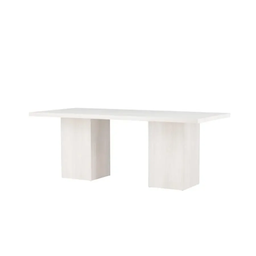 Fjôrd Eettafel Whitewash Hout - 200x90x75cm - Olga