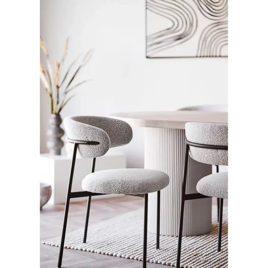 House Nordic Eettafel Zand/Naturel - Deens Ovaal - 220x100x75cm - Solva