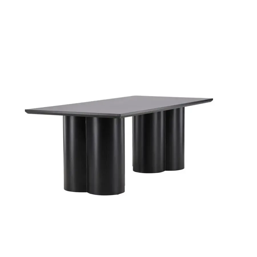 Fjôrd Eettafel Zwart 210cm - Fineer - 6-8 Personen - Tafel Olivia