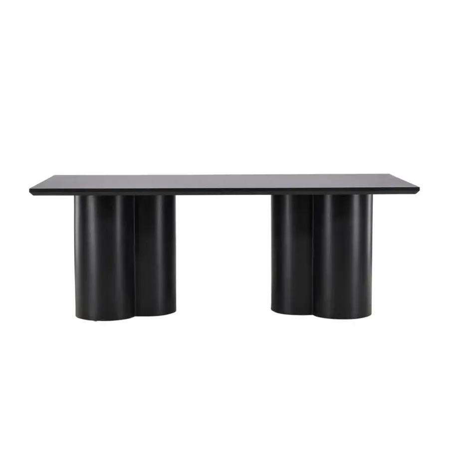 Fjôrd Eettafel Zwart 210cm - Fineer - 6-8 Personen - Tafel Olivia