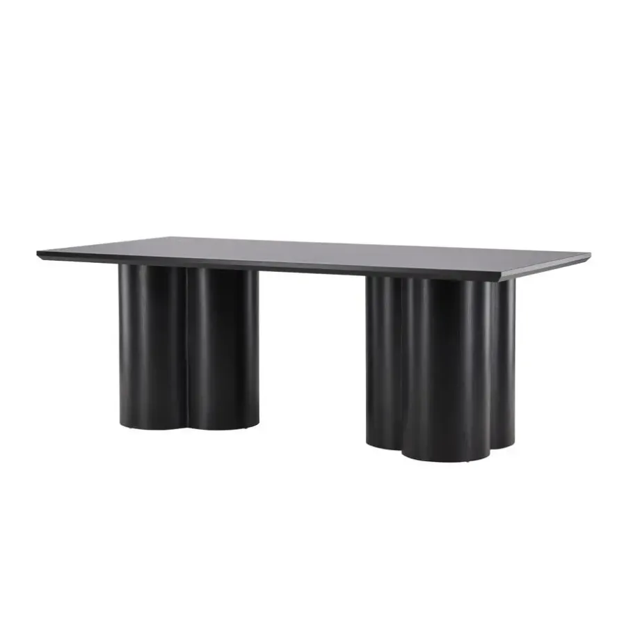 Fjôrd Eettafel Zwart 210cm - Fineer - 6-8 Personen - Tafel Olivia