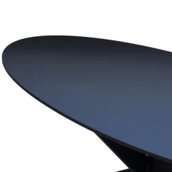 Ovale Eettafels-Giga Meubel Eettafel Zwart Fenix Metaal - 200x90x76cm - Harper
