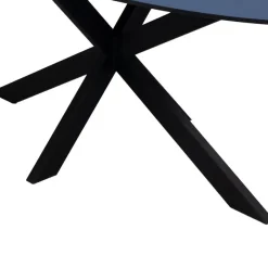 Ovale Eettafels-Giga Meubel Eettafel Zwart Fenix Metaal - 200x90x76cm - Harper