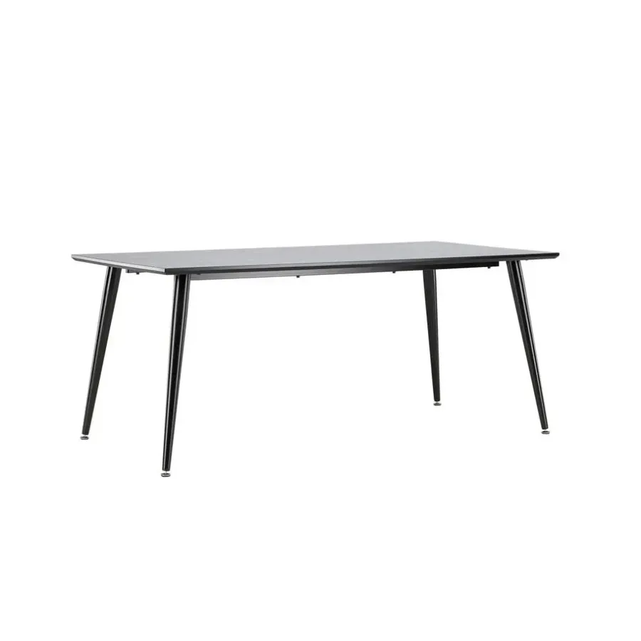 Fjôrd Eettafel Zwart Hout - 180x90x75cm - Dipp