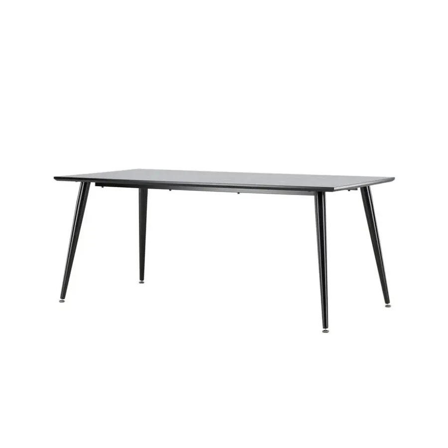 Fjôrd Eettafel Zwart Hout - 180x90x75cm - Dipp