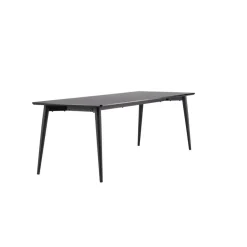 Rechthoekige Eettafels|Industriële Eettafels-Fjôrd Eettafel Zwart Hout - 230x85x75cm - Ellis