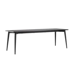 Rechthoekige Eettafels|Industriële Eettafels-Fjôrd Eettafel Zwart Hout - 230x85x75cm - Ellis