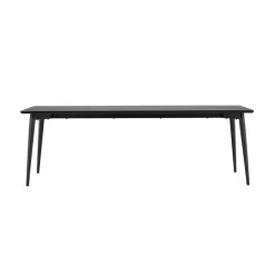 Rechthoekige Eettafels|Industriële Eettafels-Fjôrd Eettafel Zwart Hout - 230x85x75cm - Ellis
