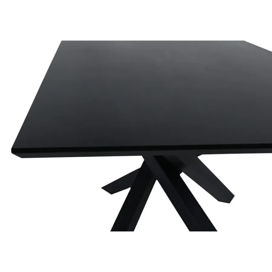 Fjôrd Eettafel Zwart Hout - 180x90x75cm - Piazza