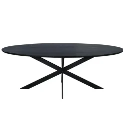 StarFurn Eettafel Zwart Hout - 240x110x76cm - Ferris
