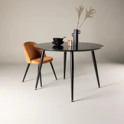 Fjôrd Eettafel Zwart Hout - 115x115x75cm - Dipp