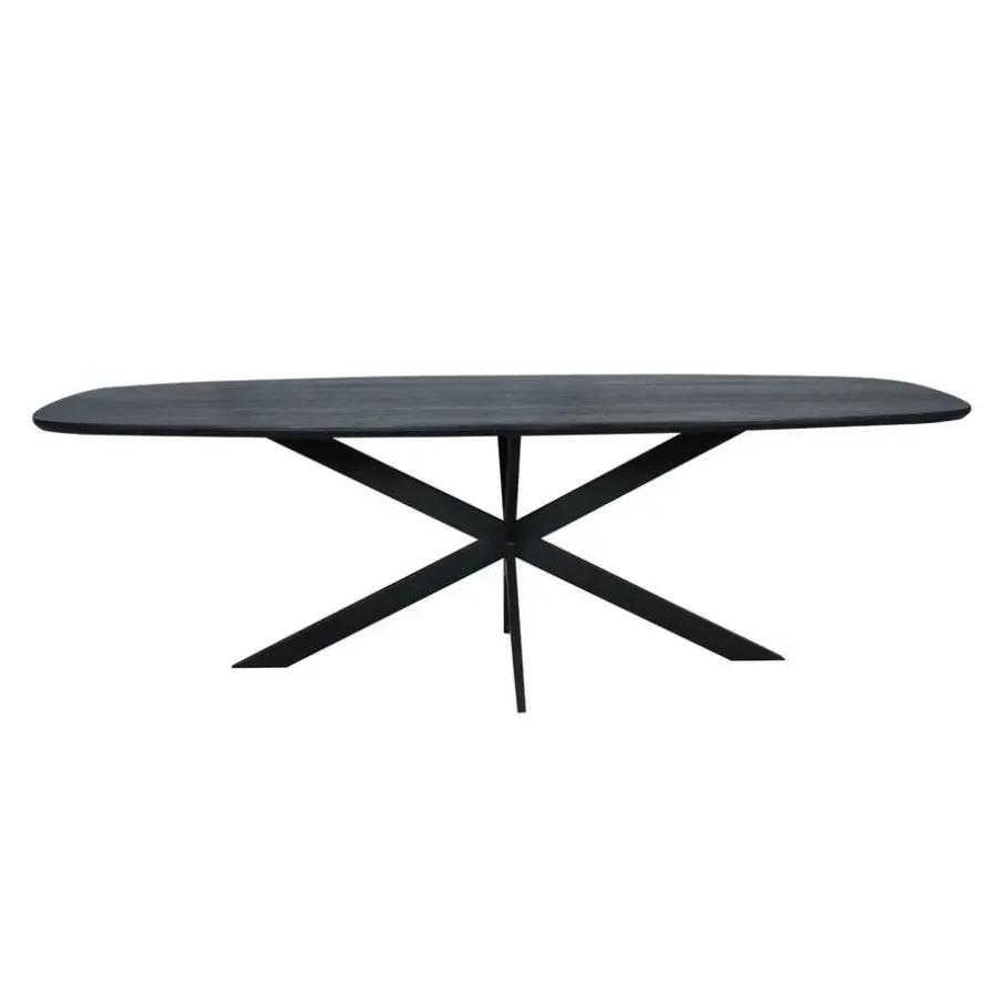 StarFurn Eettafel Zwart Hout - 200x100x76cm - Ferris