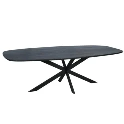StarFurn Eettafel Zwart Hout - 200x100x76cm - Ferris